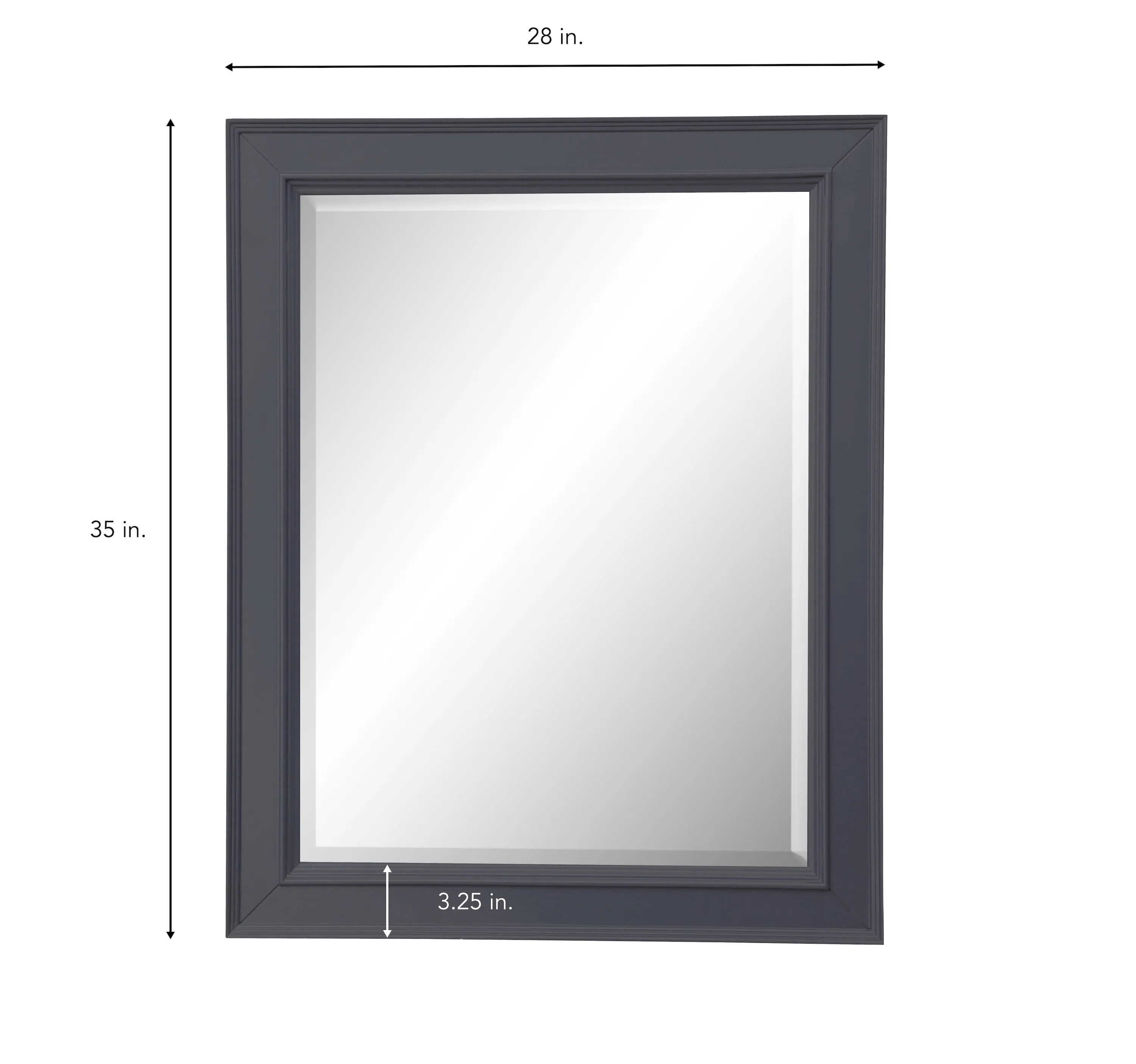 Napa 28-inch Wall Mirror (Marine Gray)