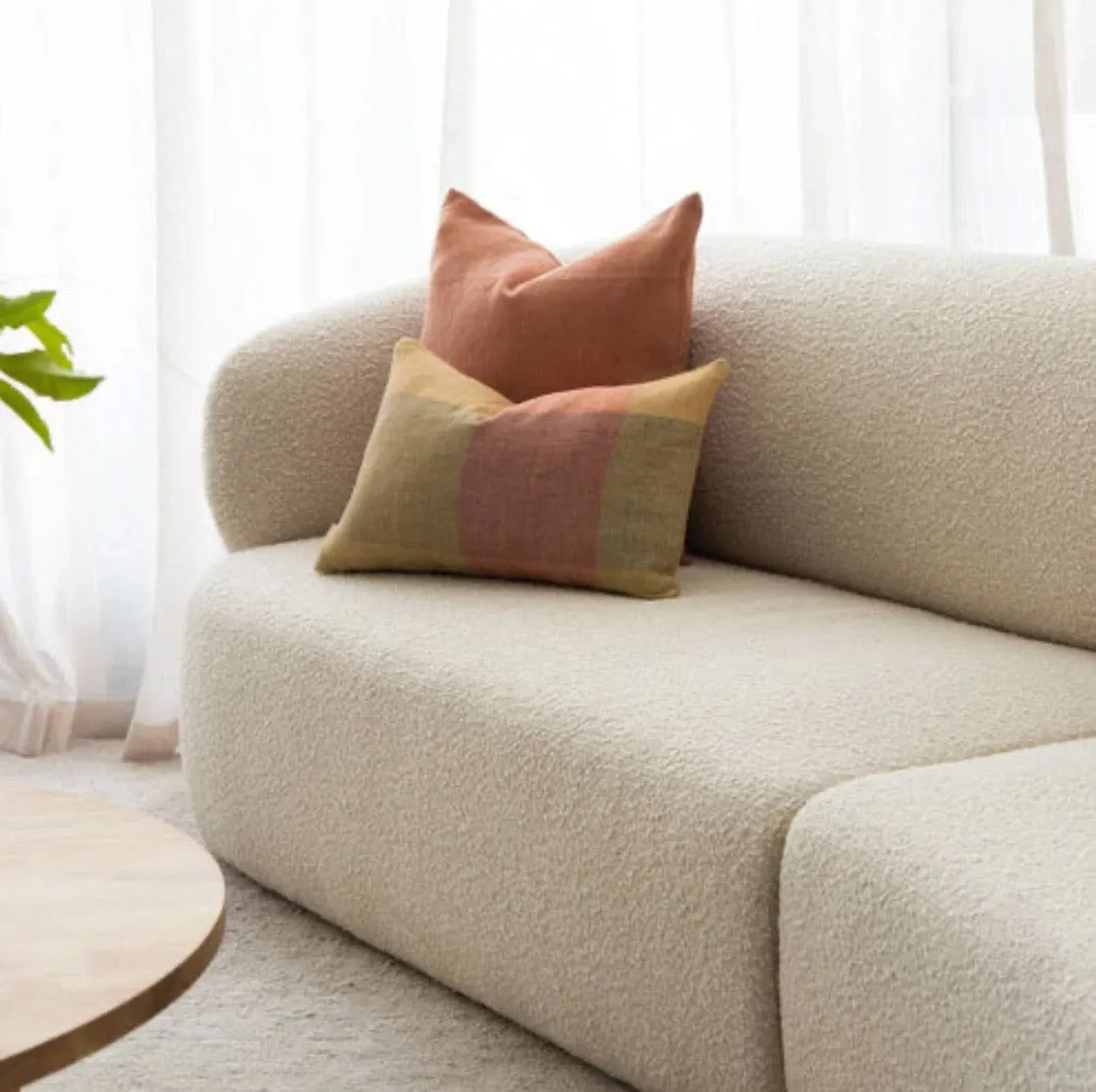 Natalia Performance Boucle Curve Sofa