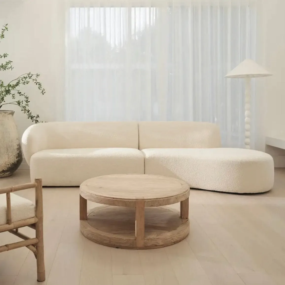 Natalia Performance Boucle Curve Sofa