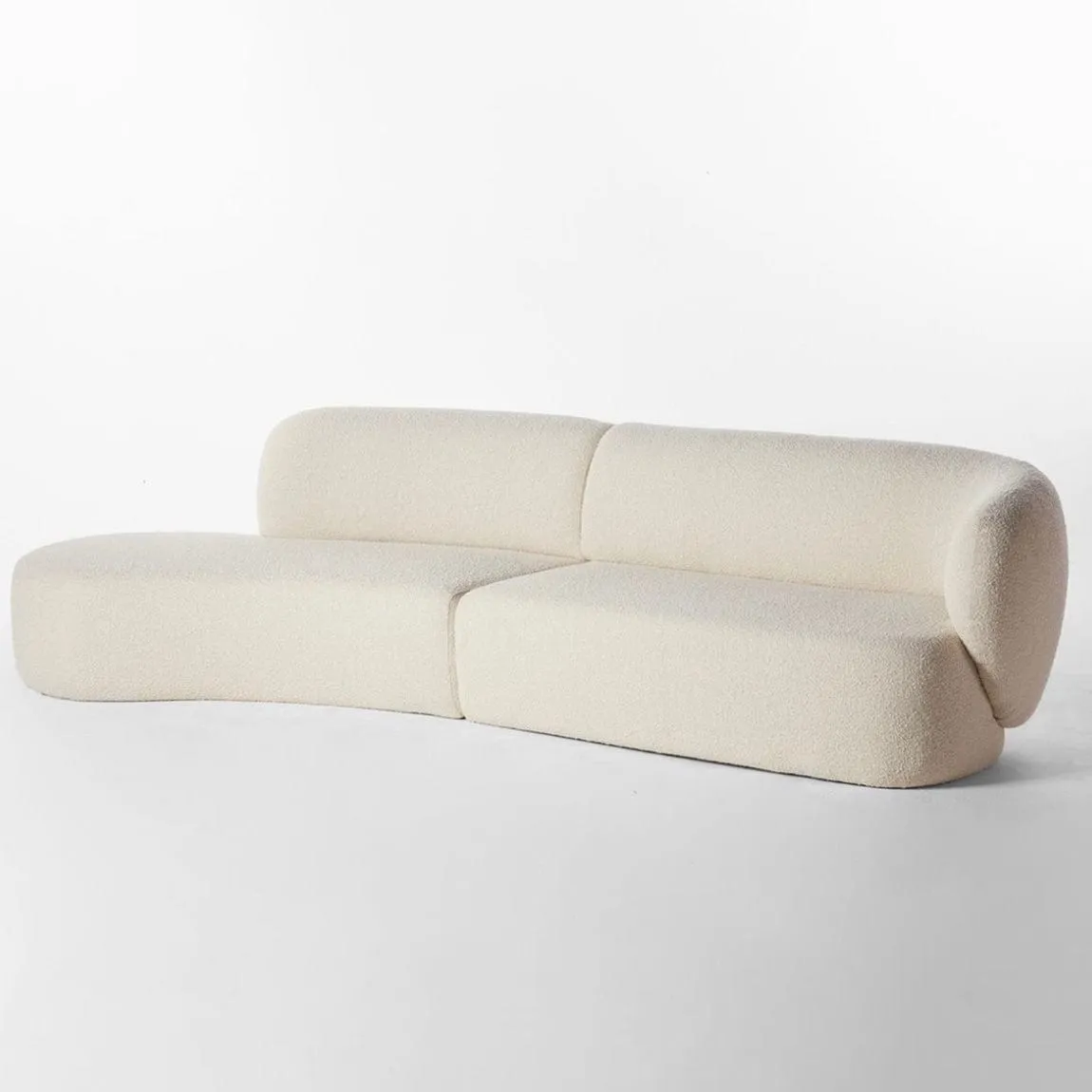 Natalia Performance Boucle Curve Sofa