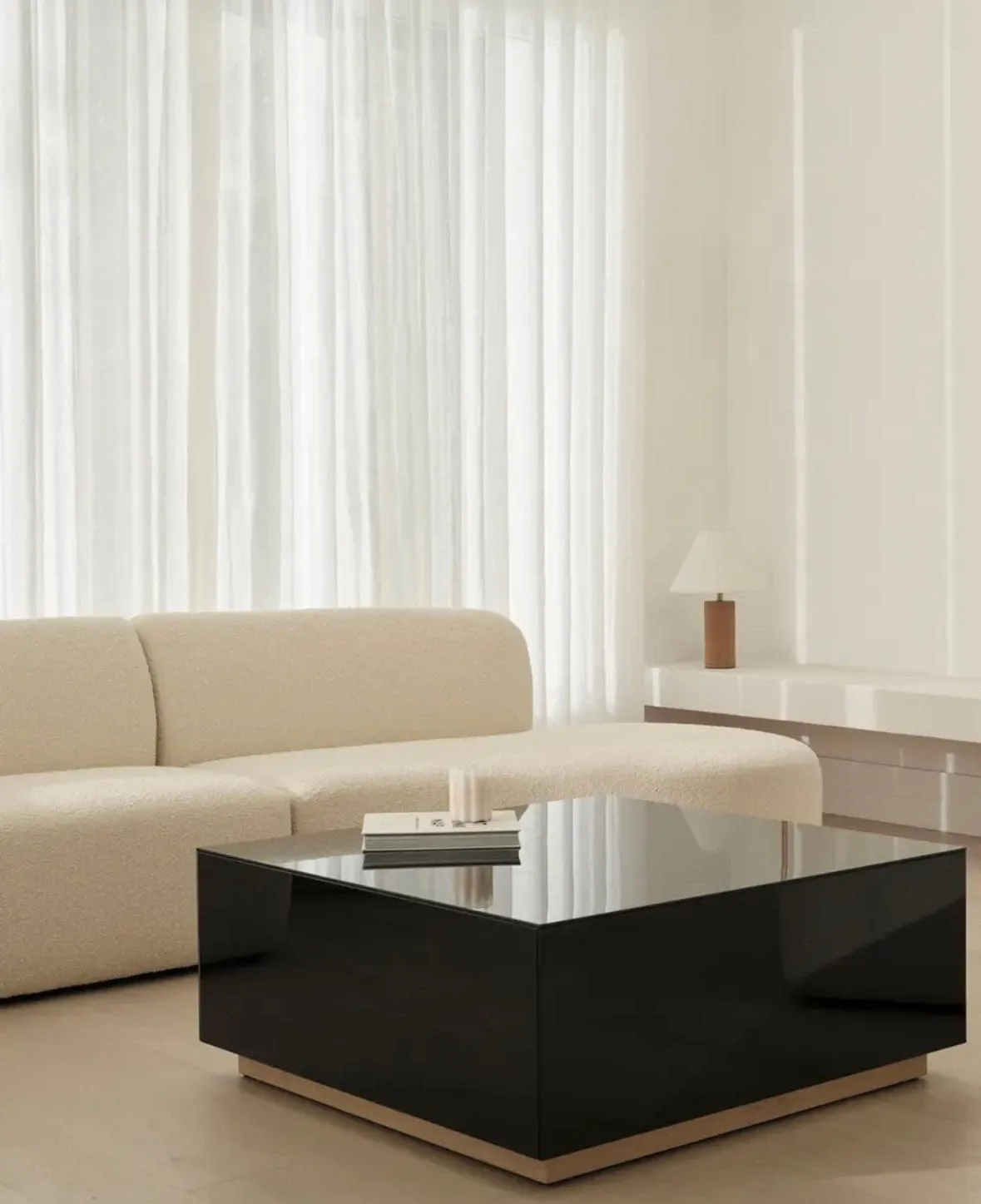 Natalia Performance Boucle Curve Sofa