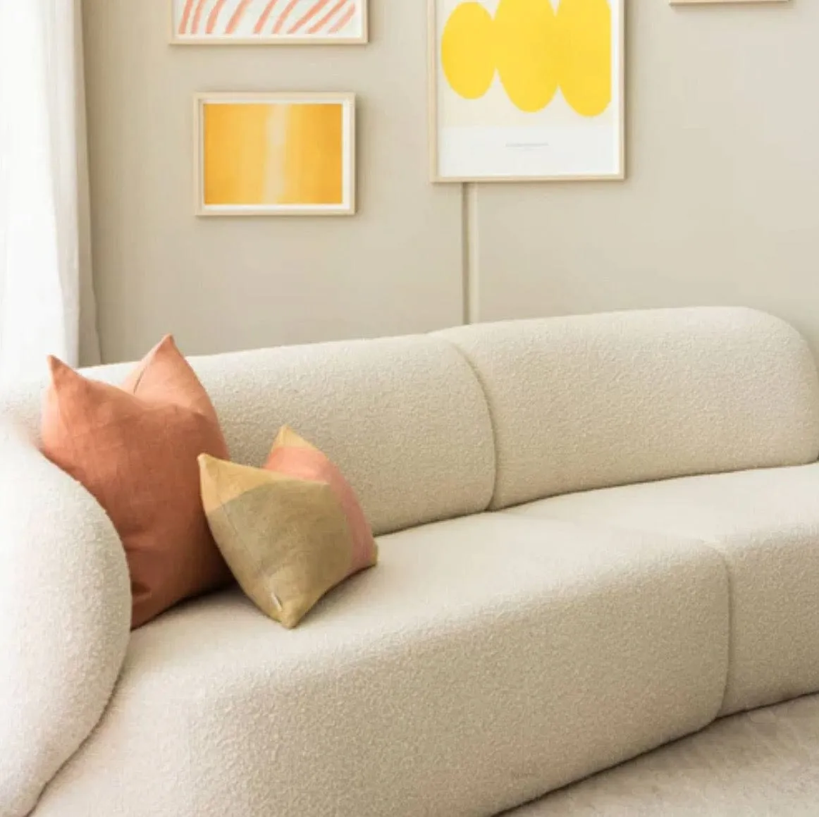 Natalia Performance Boucle Curve Sofa
