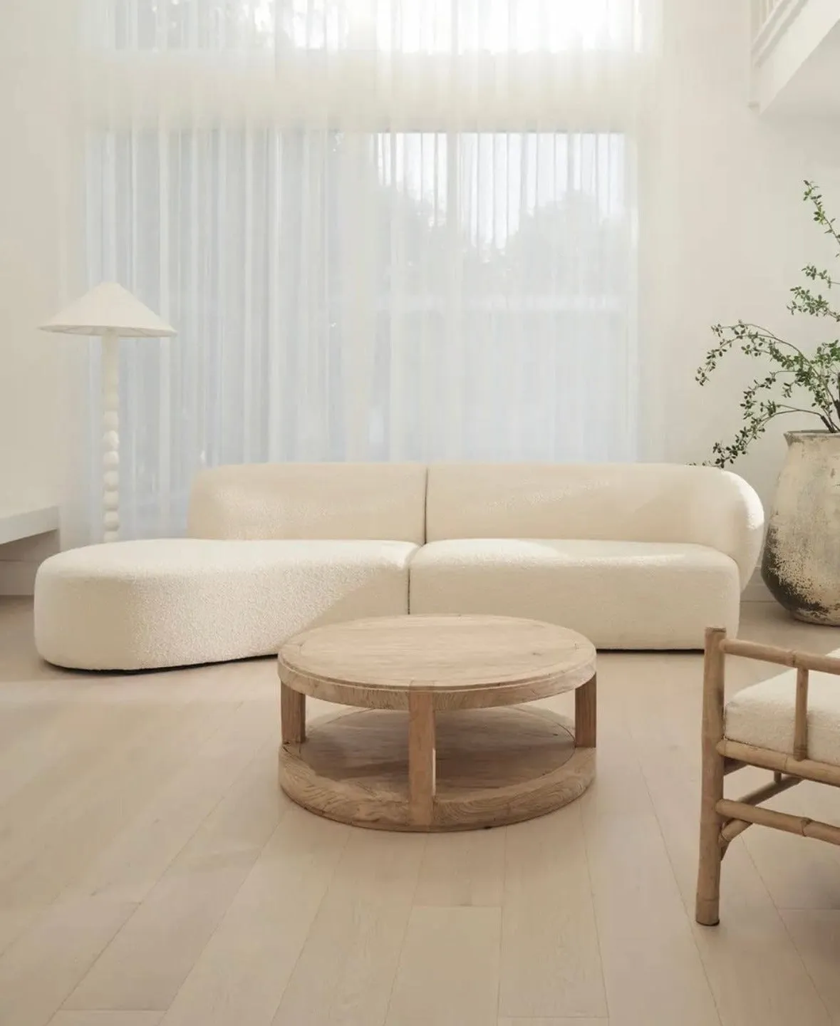 Natalia Performance Boucle Curve Sofa