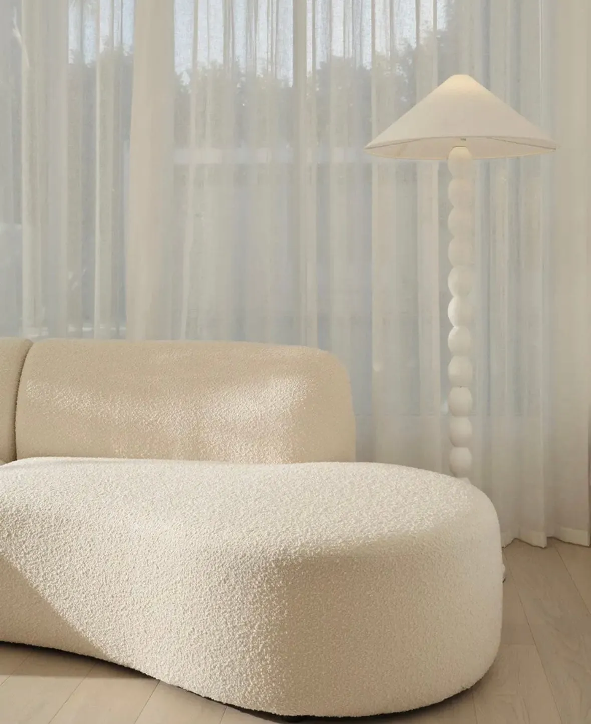 Natalia Performance Boucle Curve Sofa