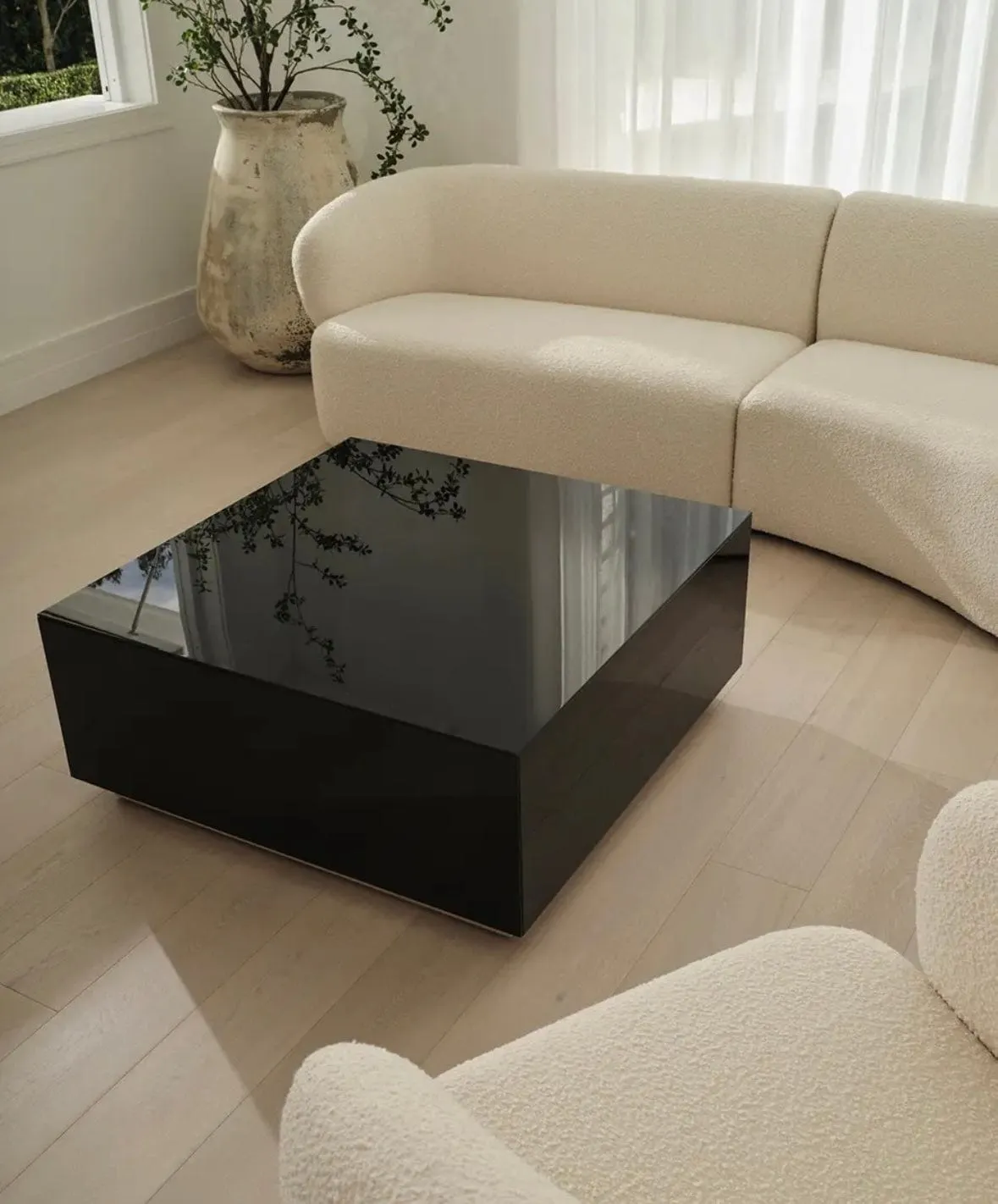 Natalia Performance Boucle Curve Sofa