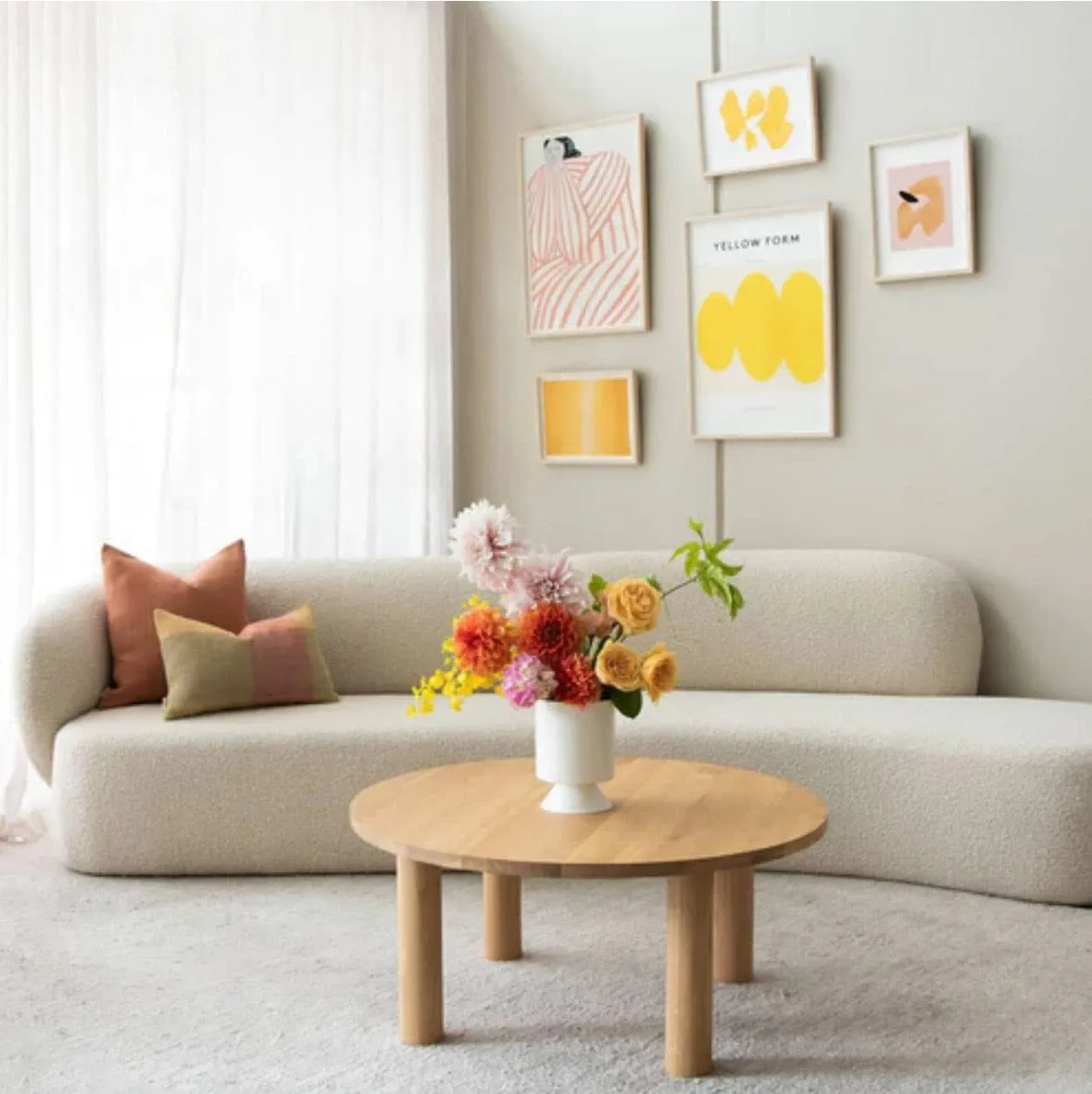 Natalia Performance Boucle Curve Sofa
