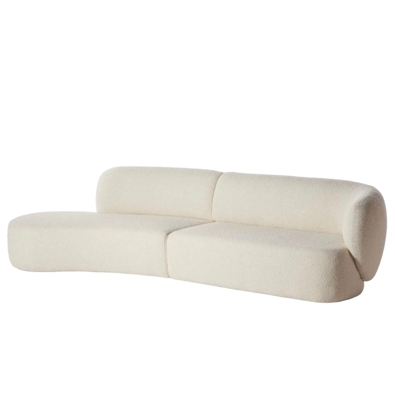 Natalia Performance Boucle Curve Sofa