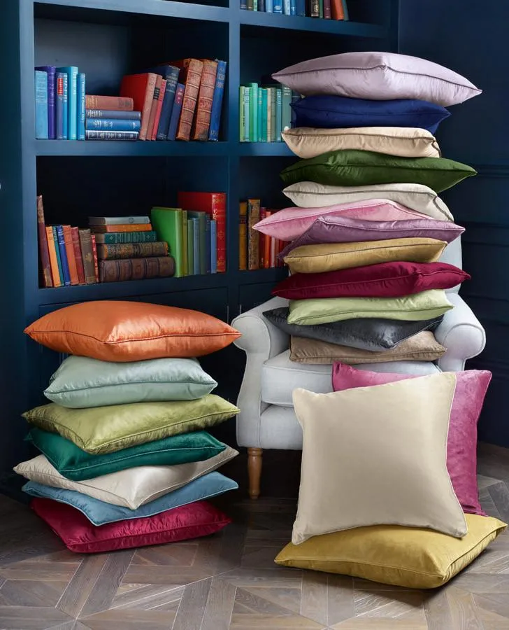 Nigella Copper Square Velvet Cushion