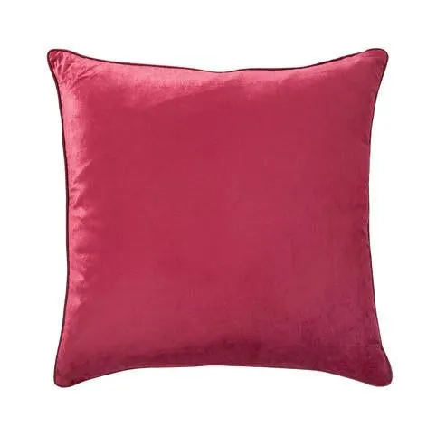 Nigella Cranberry Square Velvet Cushion