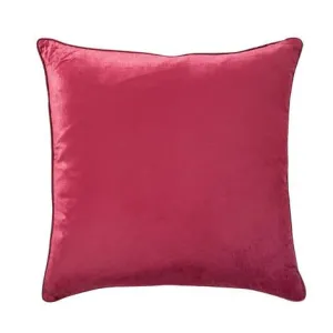 Nigella Cranberry Square Velvet Cushion
