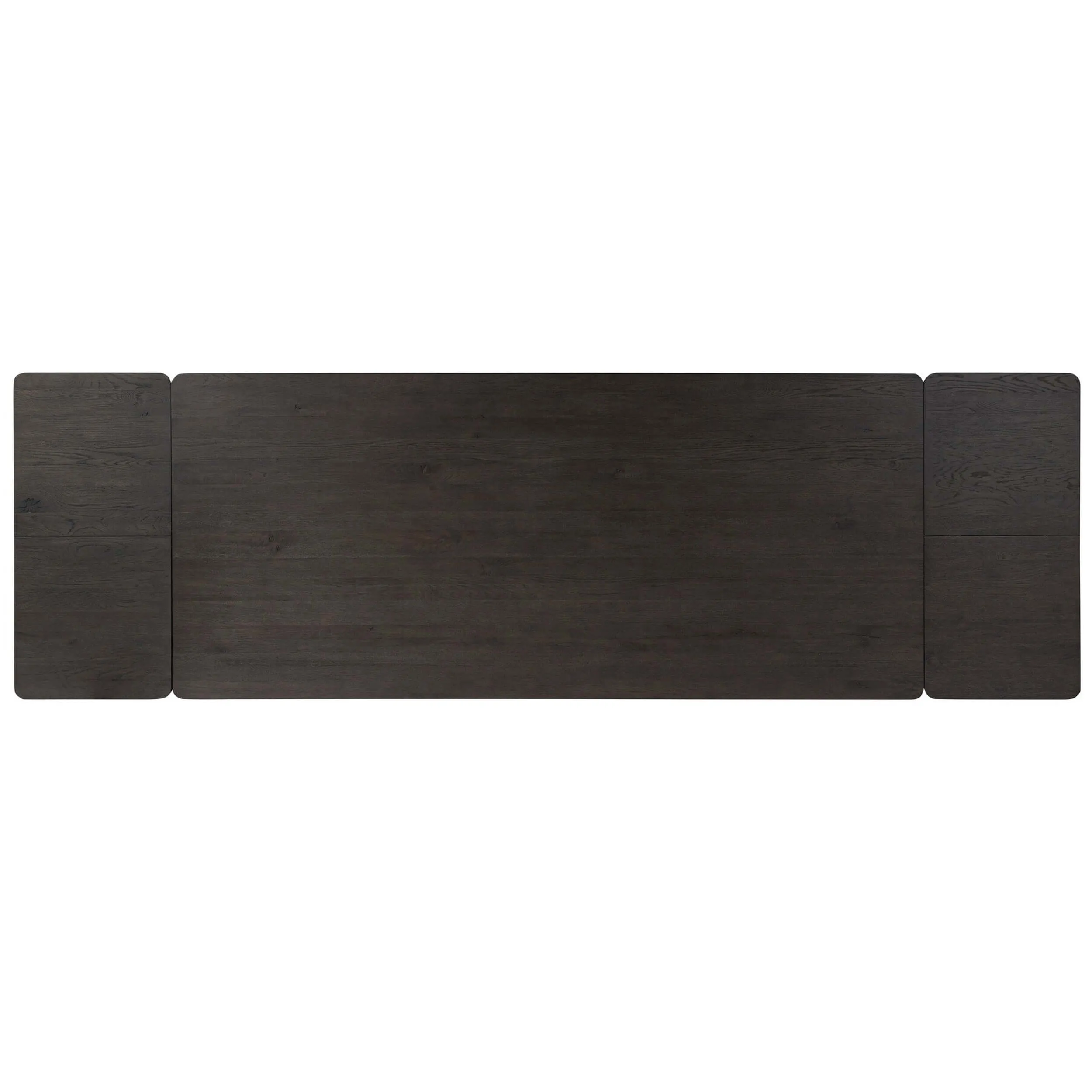 Noeline Double Extension Dining Table, Smoked Black Oak