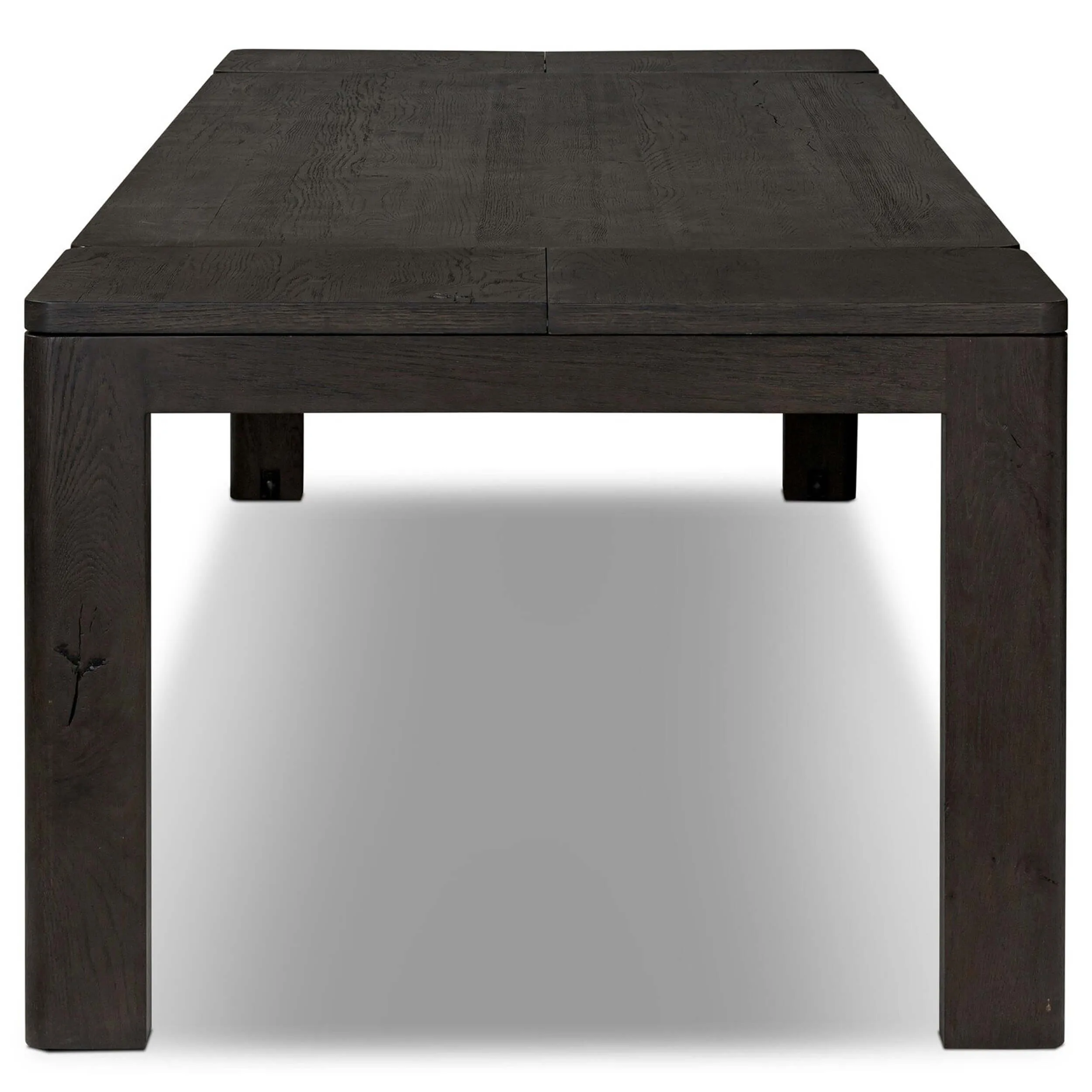 Noeline Double Extension Dining Table, Smoked Black Oak
