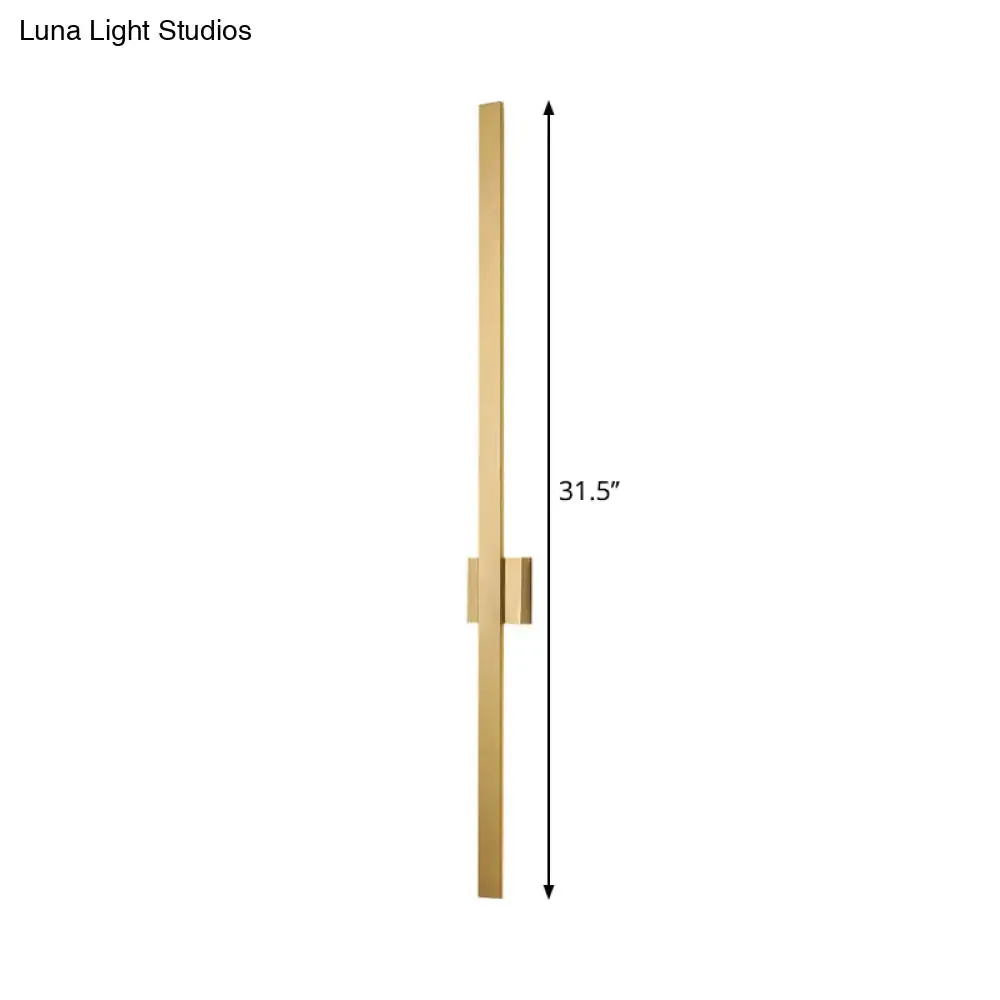 Nordic Acrylic LED Wall Light Sconce - Gold, 23.5"/31.5" Wide - Warm/White Light