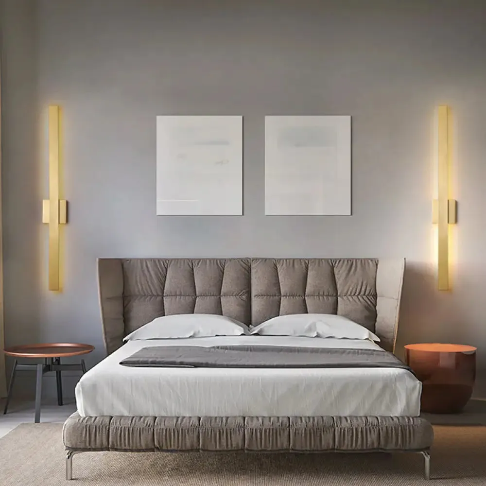 Nordic Acrylic LED Wall Light Sconce - Gold, 23.5"/31.5" Wide - Warm/White Light