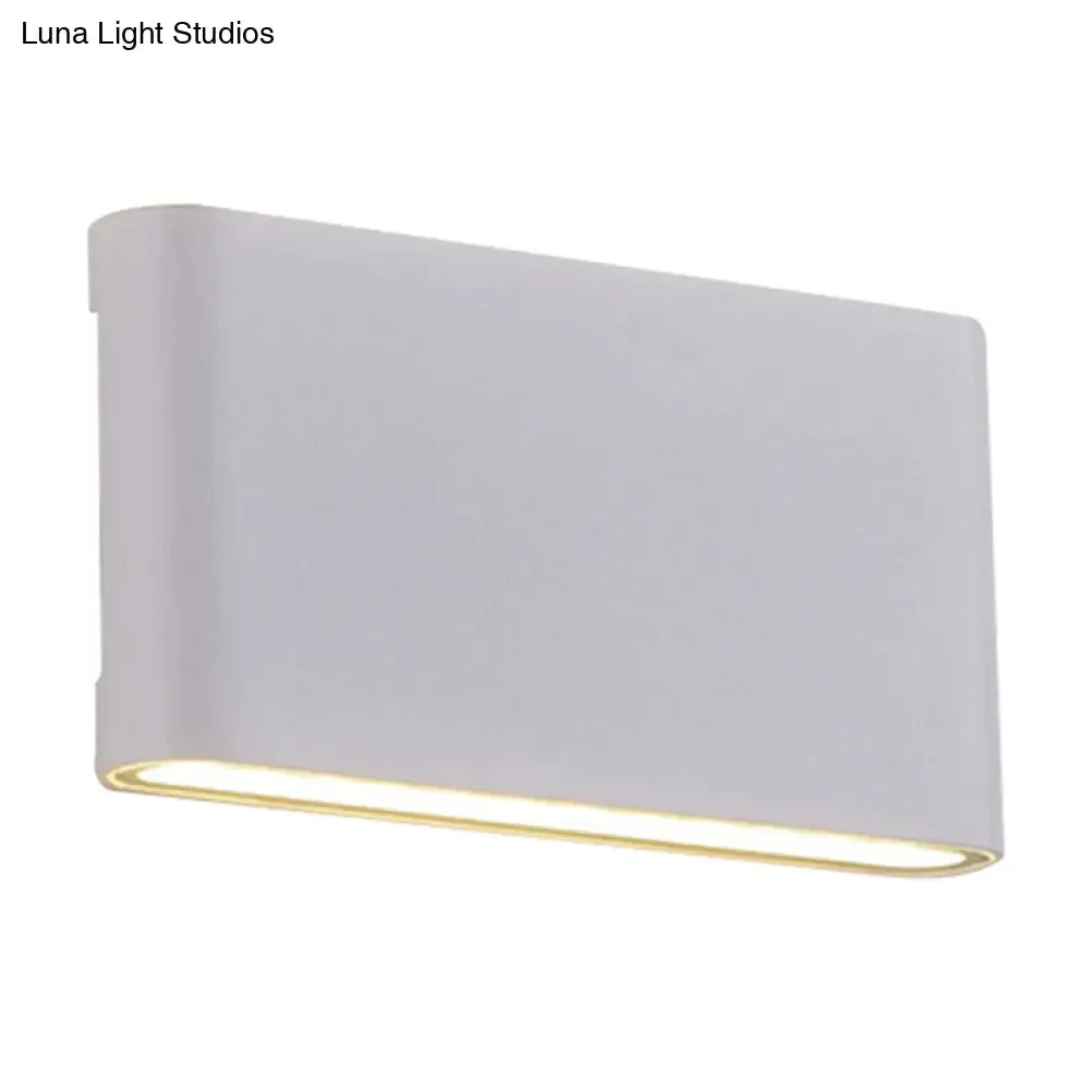 Nordic Aluminum Flush Mount Wall Lamp - Black/White LED Sconce Light Fixture (Small/Large)