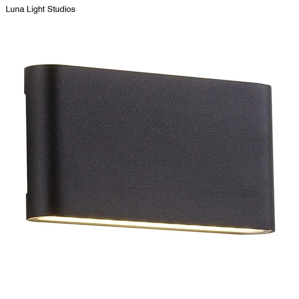 Nordic Aluminum Flush Mount Wall Lamp - Black/White LED Sconce Light Fixture (Small/Large)