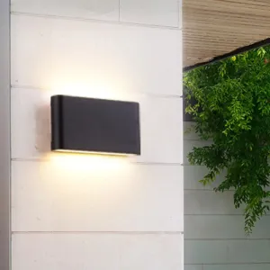 Nordic Aluminum Flush Mount Wall Lamp - Black/White LED Sconce Light Fixture (Small/Large)