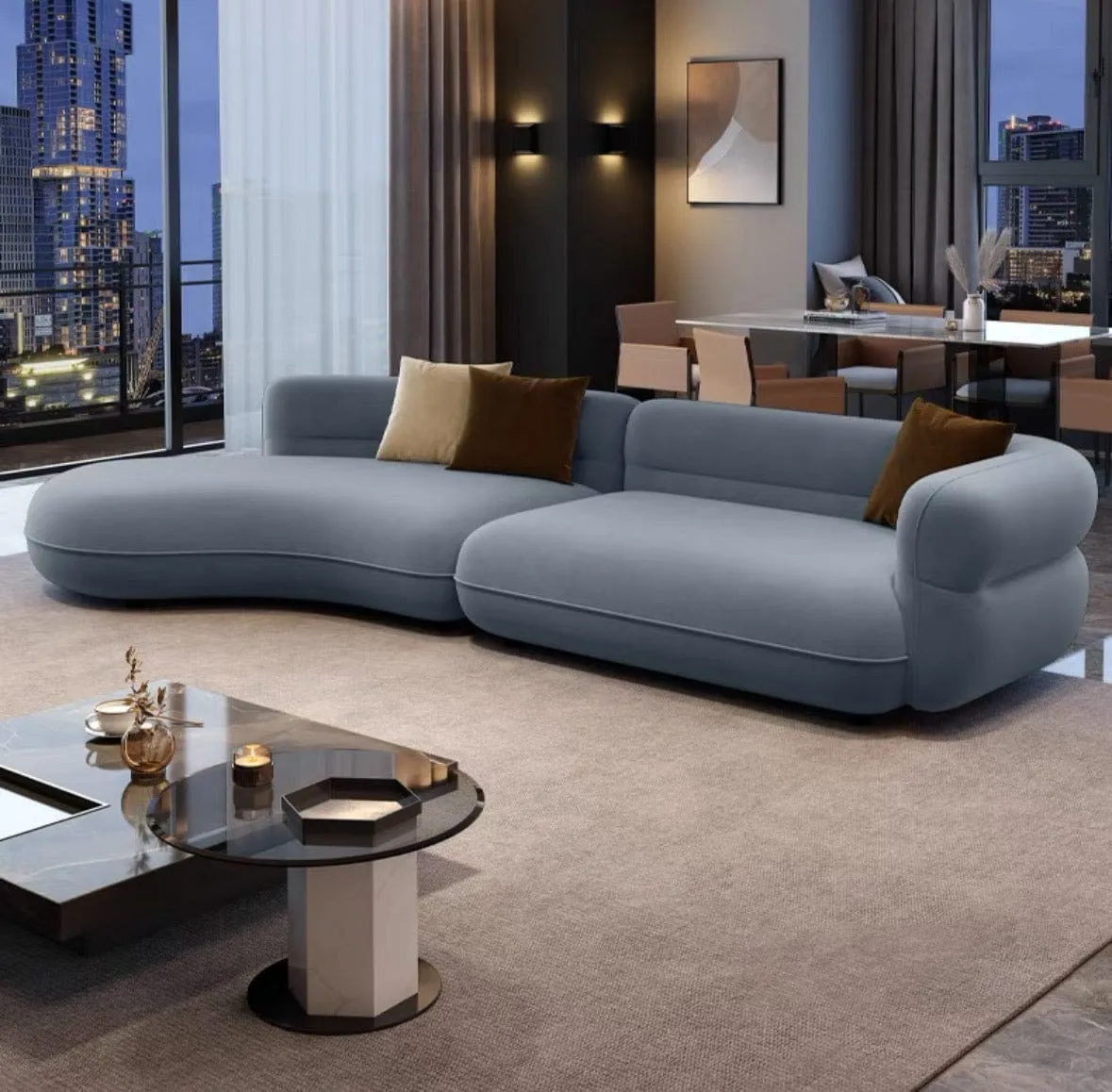 Nordin Scratch Resistant Curve Sofa