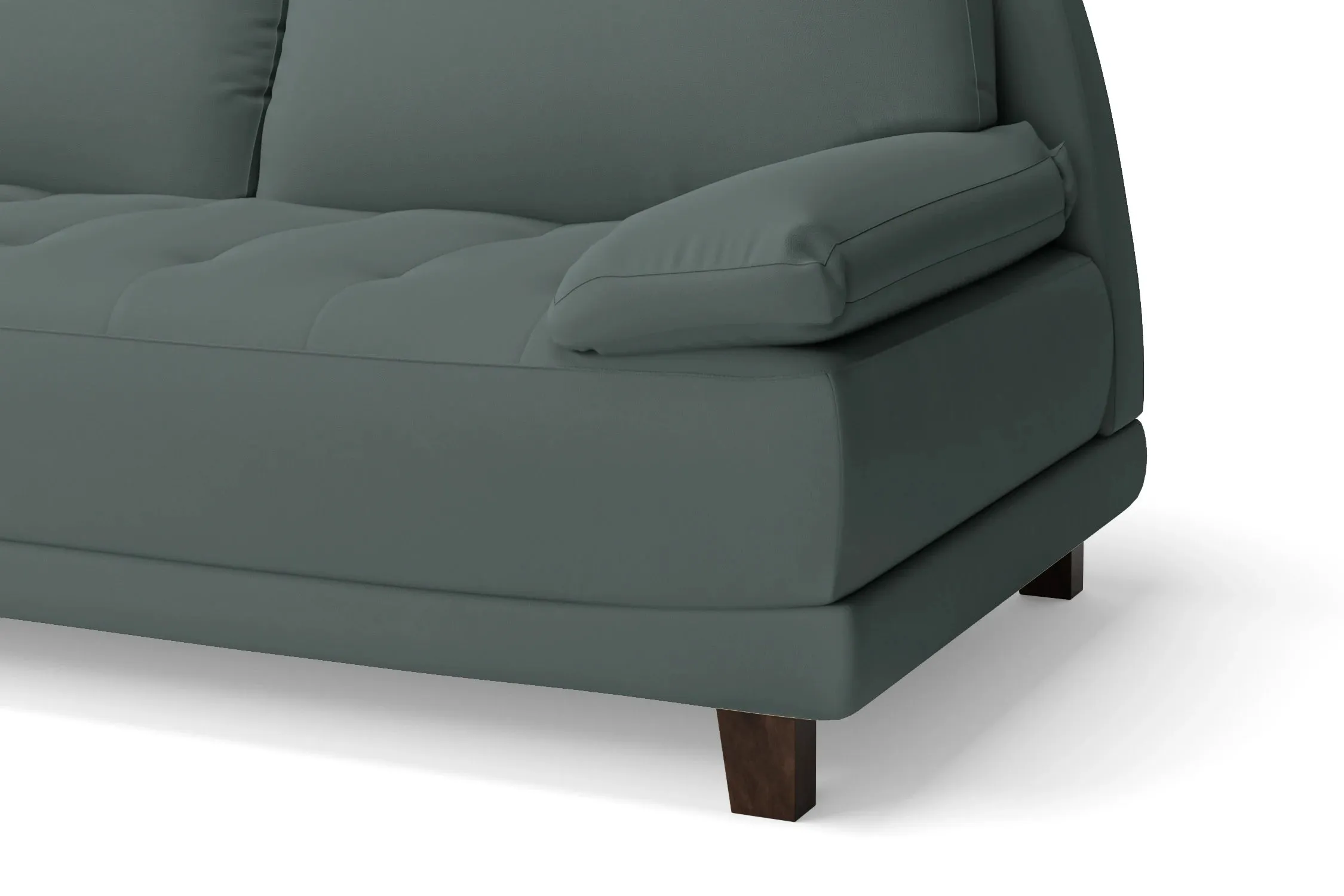 Novara 3 Seater Sofa Dusky Turquoise Leather