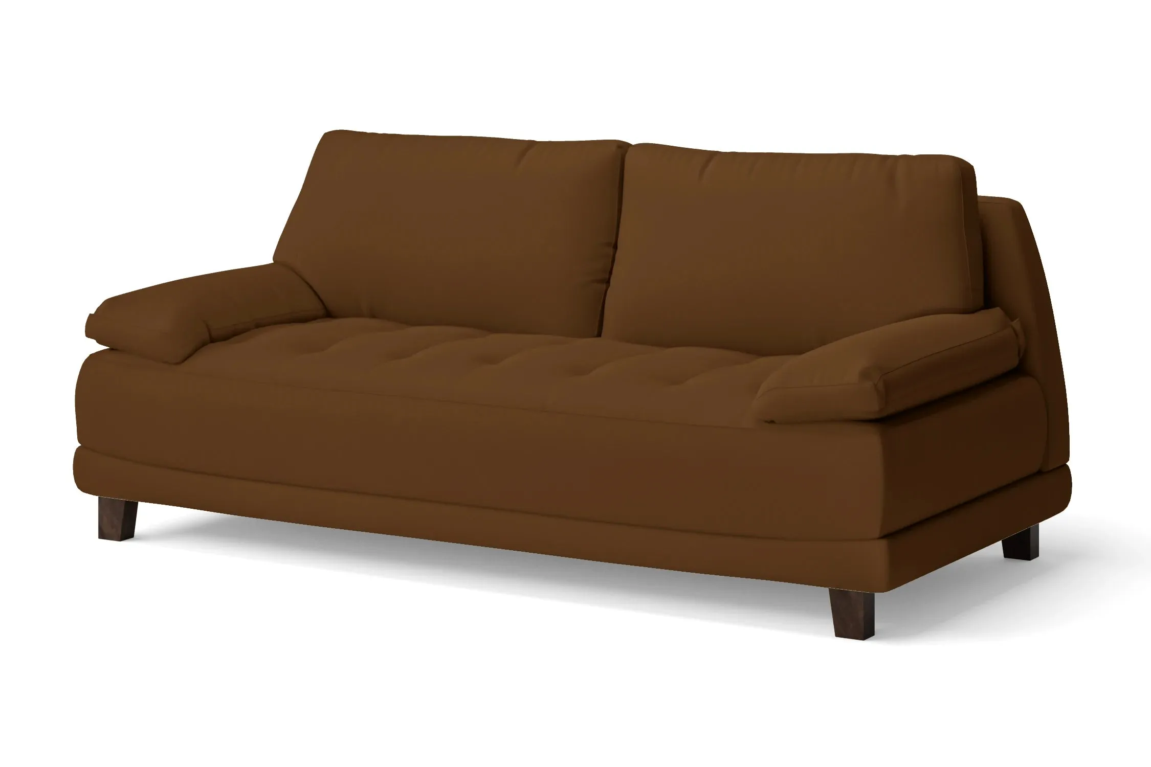 Novara 3 Seater Sofa Walnut Brown Leather