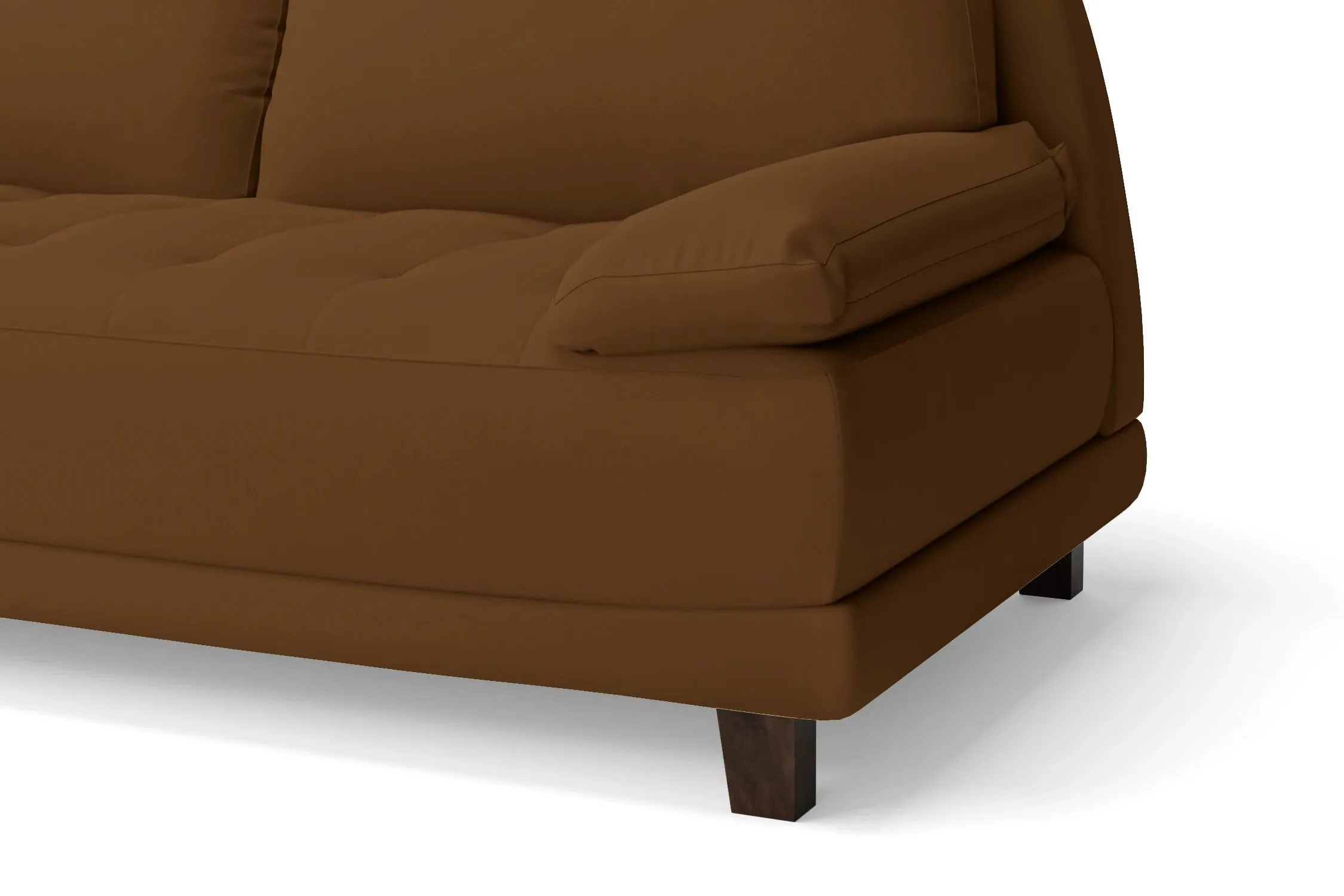 Novara 3 Seater Sofa Walnut Brown Leather