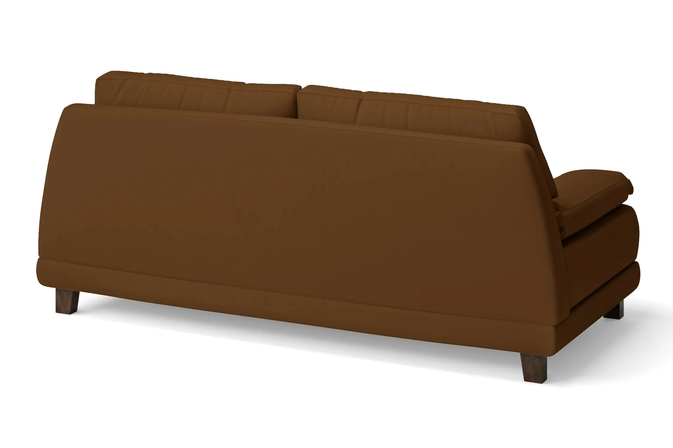 Novara 3 Seater Sofa Walnut Brown Leather