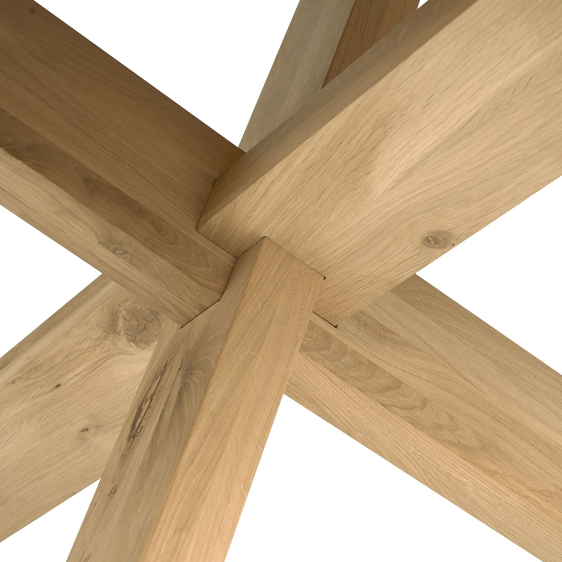 Oak Circle Round Dining Table - Varnished