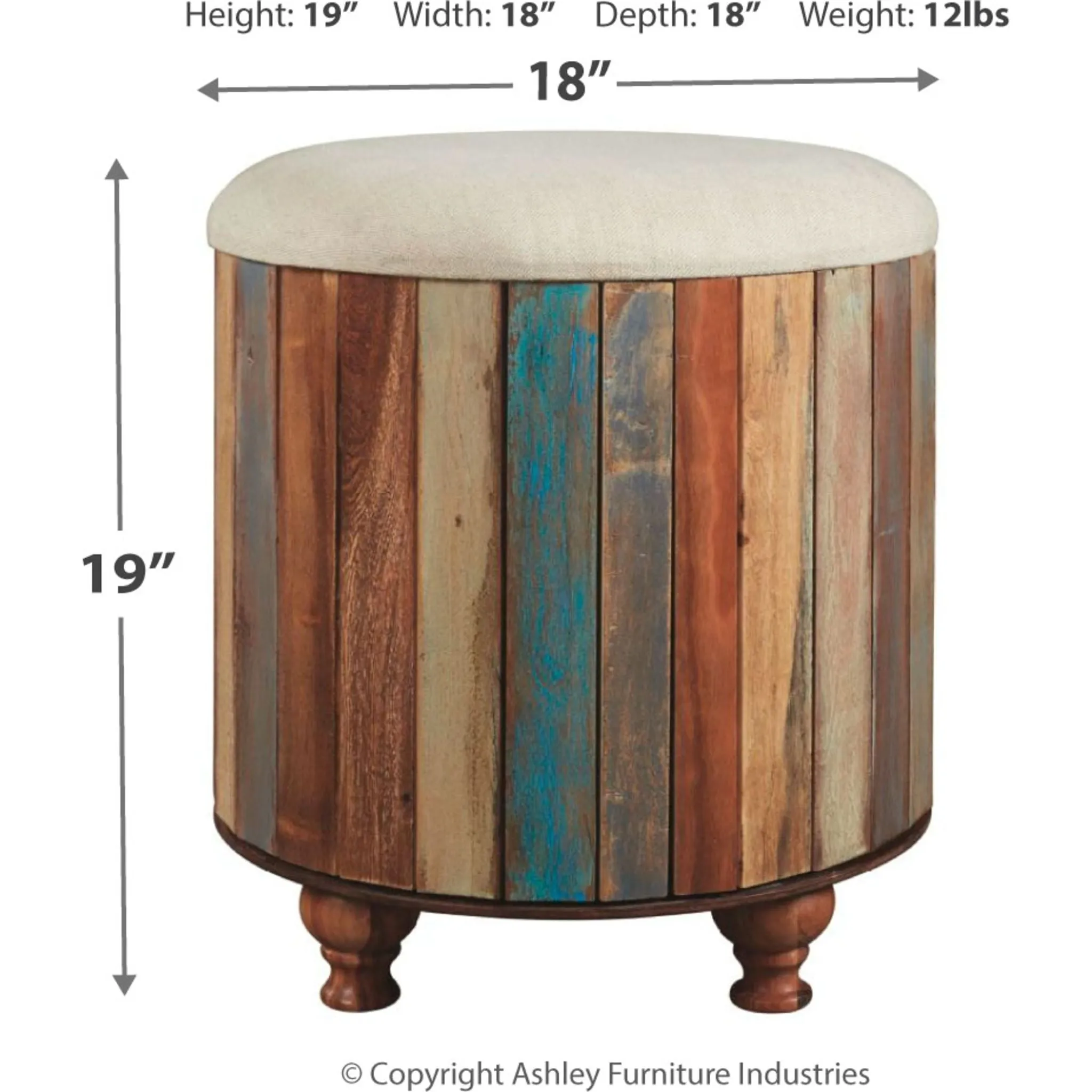 Oristano Ottoman with Storage
