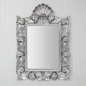 Ornate Mirror -Silver Shell - 126 cm