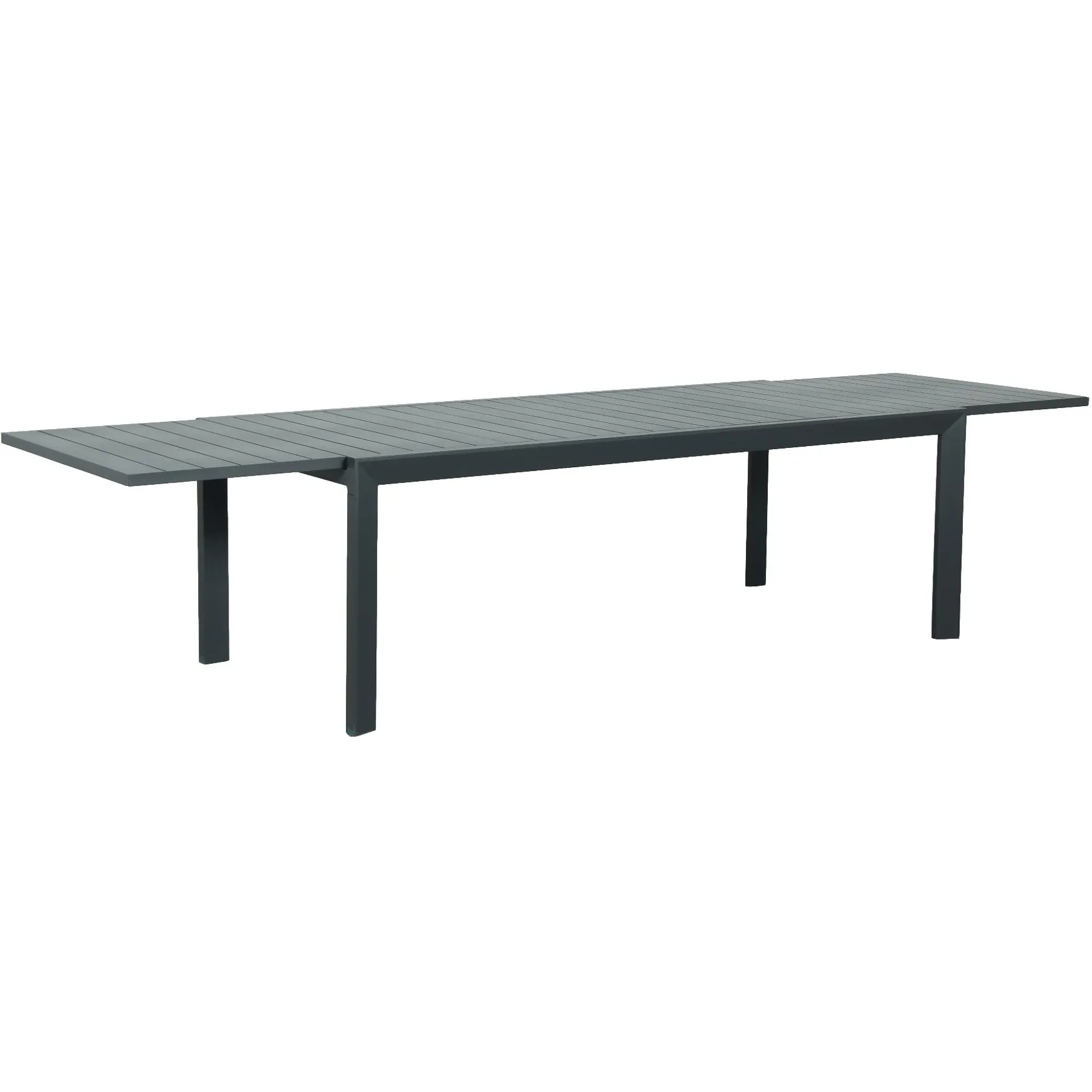 Oslo Aluminium Outdoor Extension Dining Table - Gunmetal