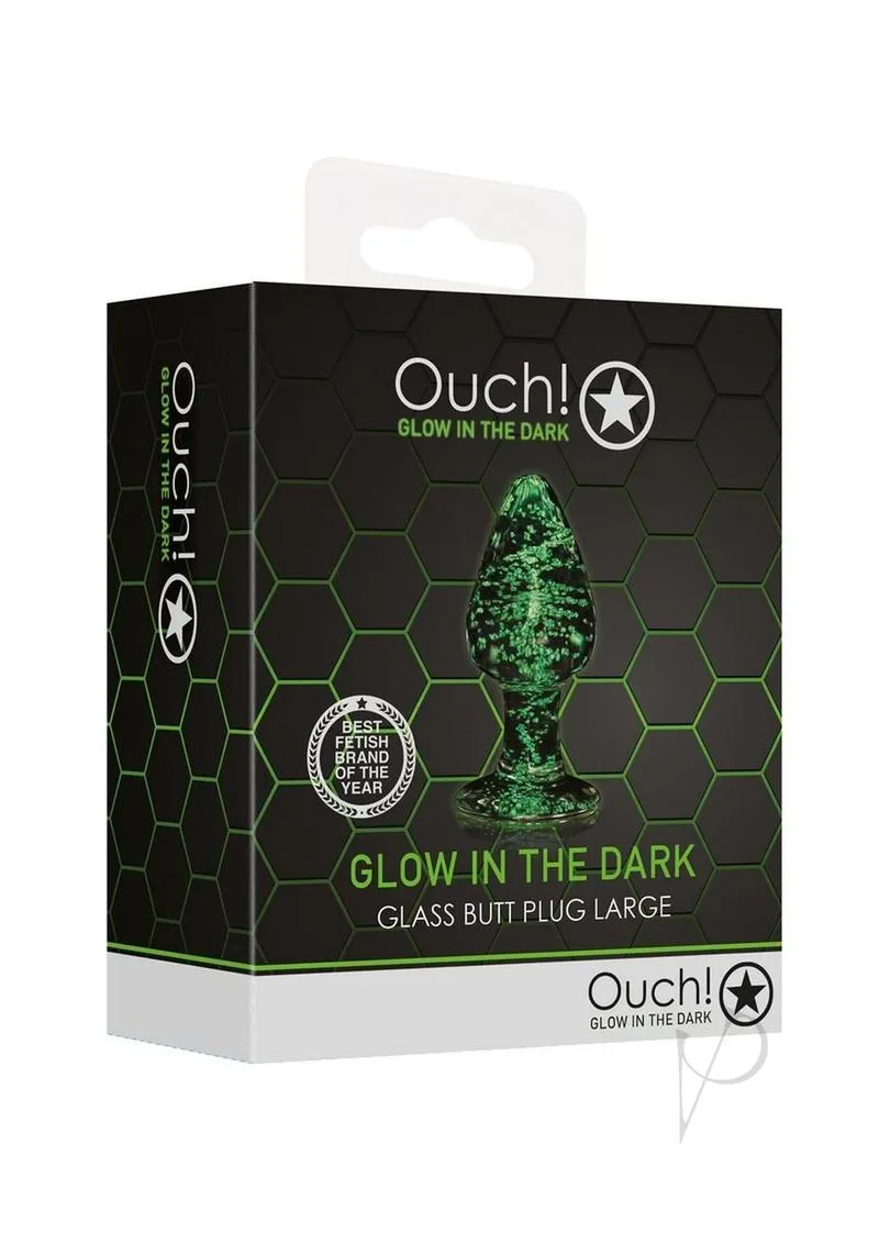 Ouch Glass Butt Plug Gitd Lg