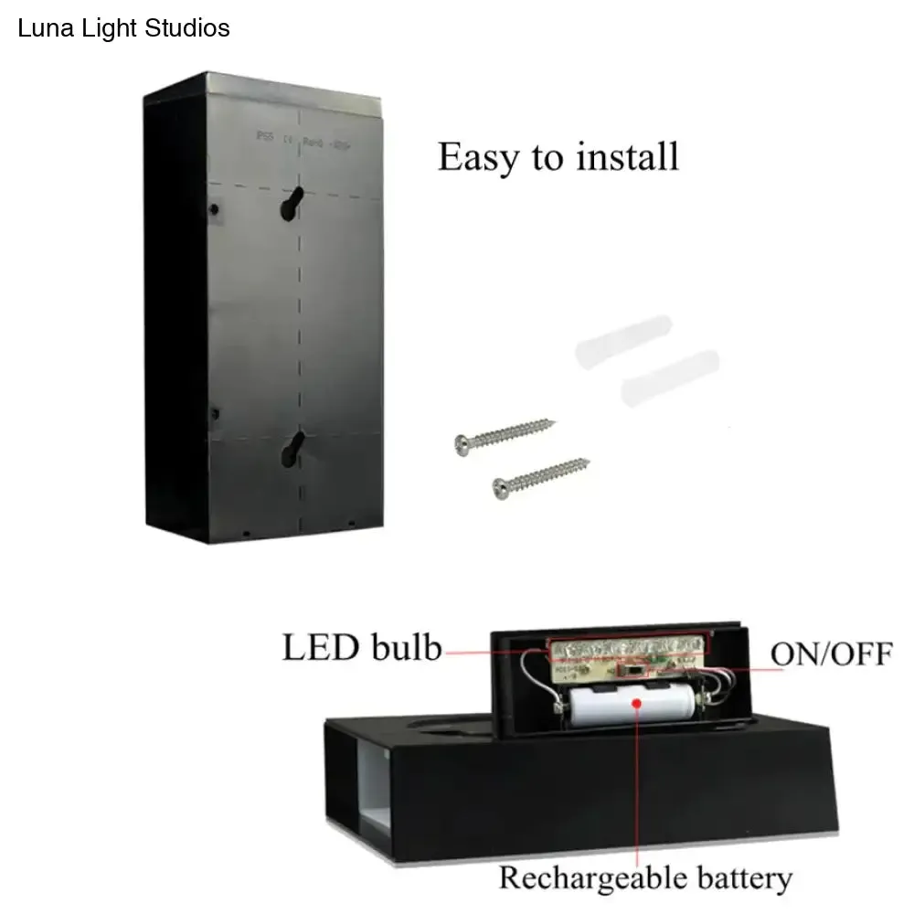 Outdoor Lighting Porch Lights  House Number Solar Led Light 6 LED Illumination Doorplate Lamp With Rechargeable Battery