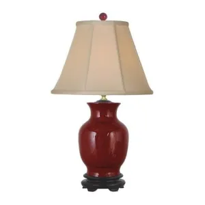 Oxblood Porcelain Vase Table Lamp