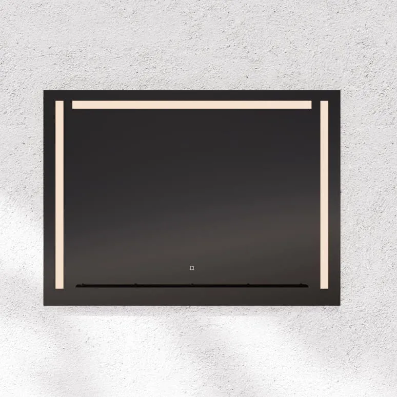 Oxygen Skylight 3-0302-15 Designer Rectangle Mirror 36x36 Inch - Black