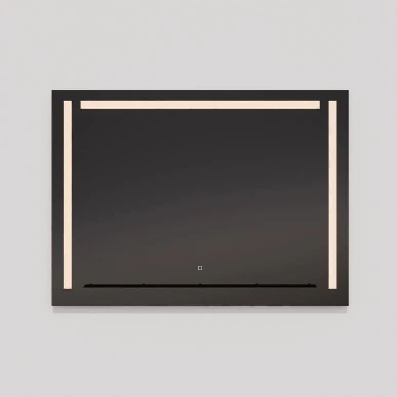Oxygen Skylight 3-0303-15 Designer Rectangle Lighted Mirror 48x36 Inch - Black