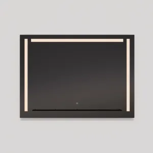 Oxygen Skylight 3-0303-15 Designer Rectangle Lighted Mirror 48x36 Inch - Black