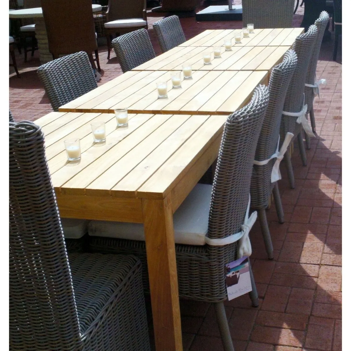 Padmas Plantation Rustic Teak Outdoor Dining Table
