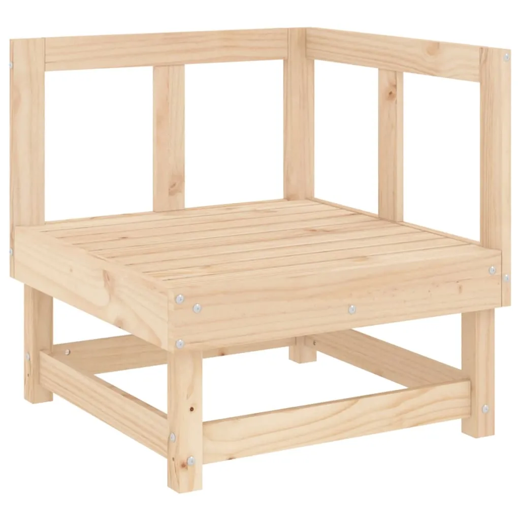 Patio Corner Sofas 2 pcs Solid Wood Pine