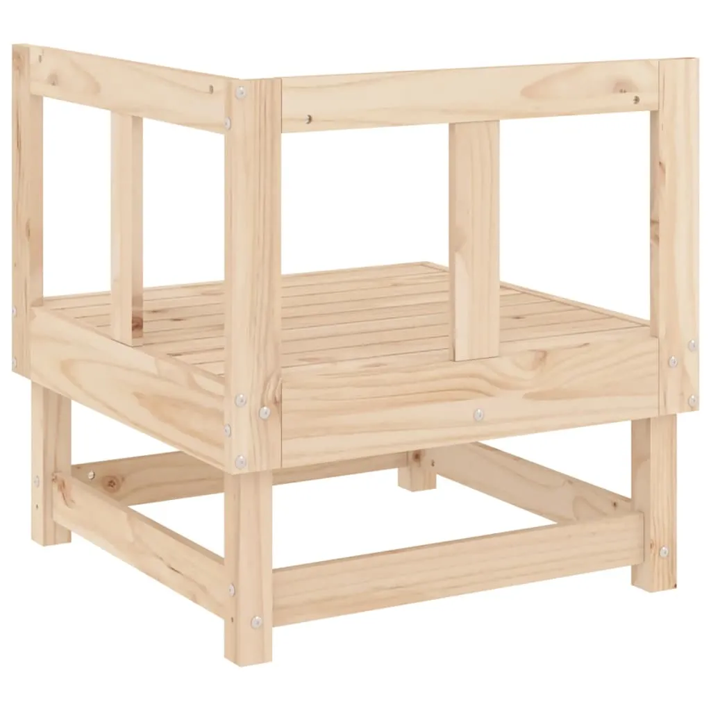 Patio Corner Sofas 2 pcs Solid Wood Pine