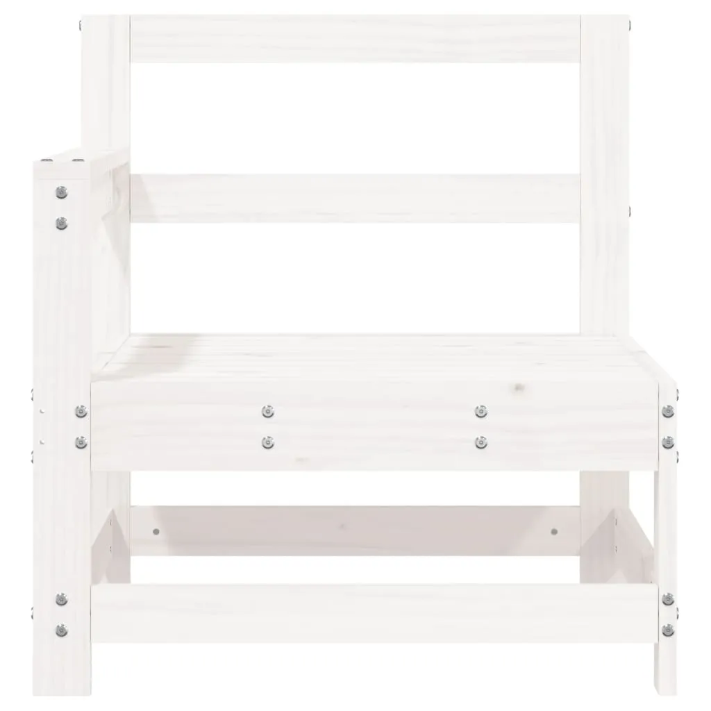 Patio Corner Sofas 2 pcs White Solid Wood Pine
