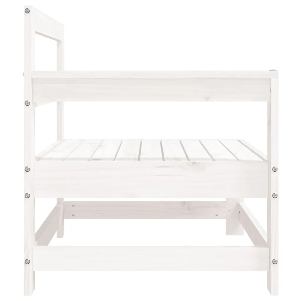 Patio Corner Sofas 2 pcs White Solid Wood Pine
