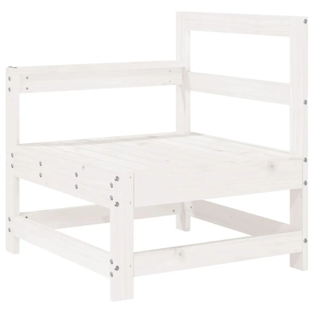 Patio Corner Sofas 2 pcs White Solid Wood Pine