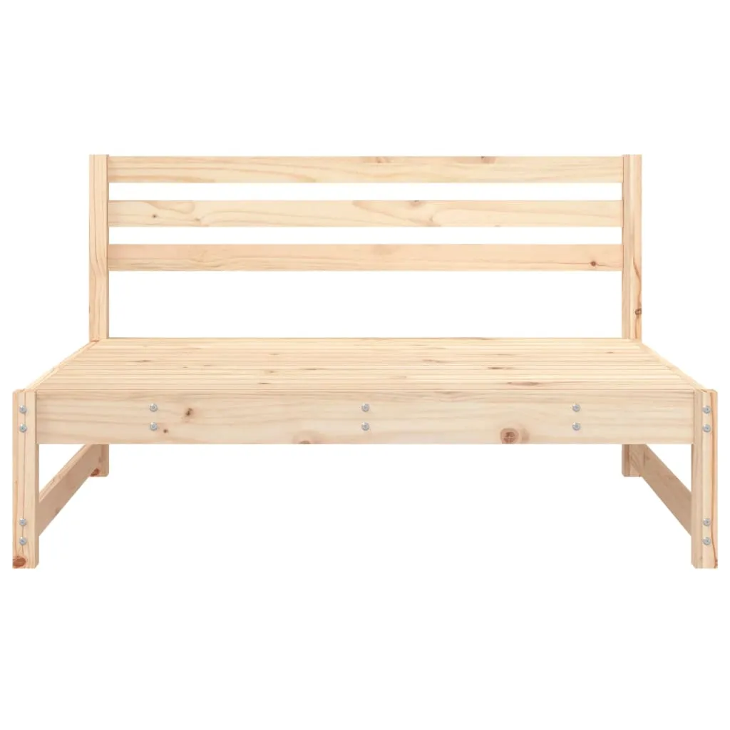 Patio Middle Sofas 2 pcs 47.2"x31.5" Solid Wood Pine