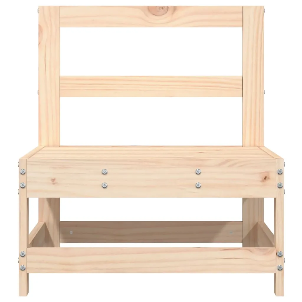 Patio Middle Sofas 2 pcs Solid Wood Pine