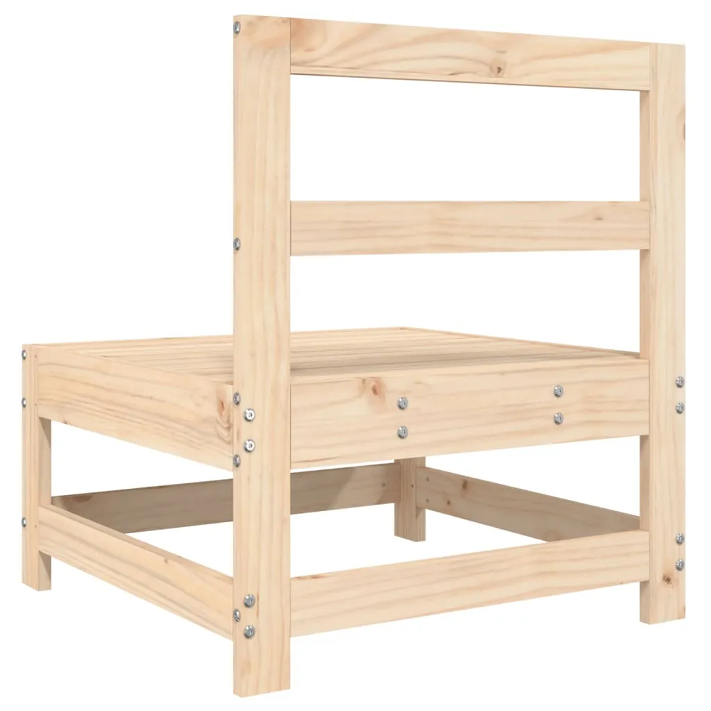 Patio Middle Sofas 2 pcs Solid Wood Pine