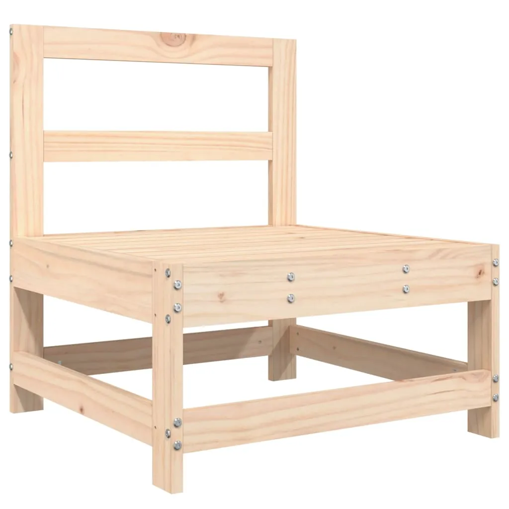 Patio Middle Sofas 2 pcs Solid Wood Pine