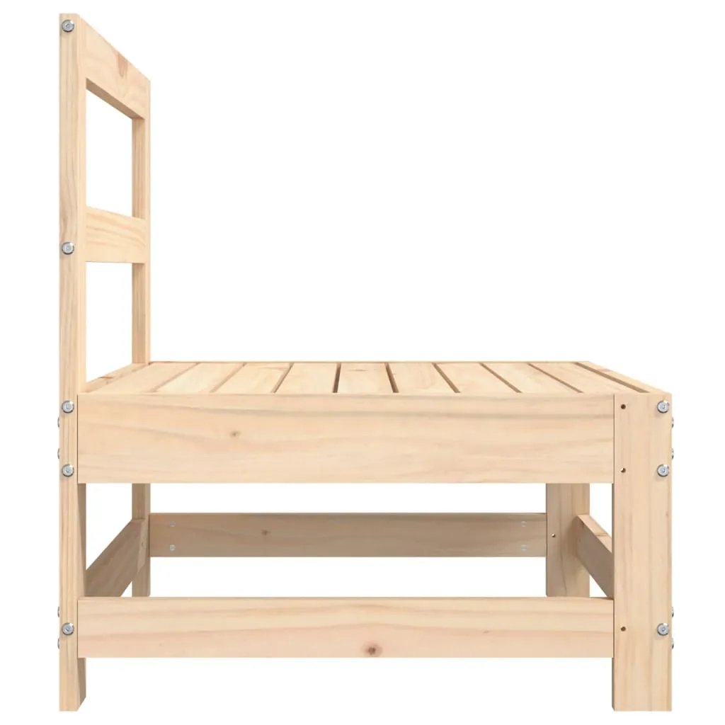 Patio Middle Sofas 2 pcs Solid Wood Pine