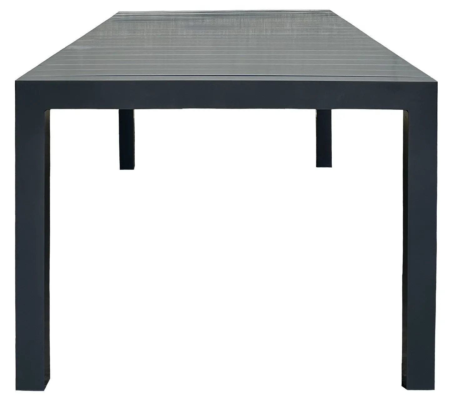 Peaks Aluminum Ext. Table - Glossy Grey