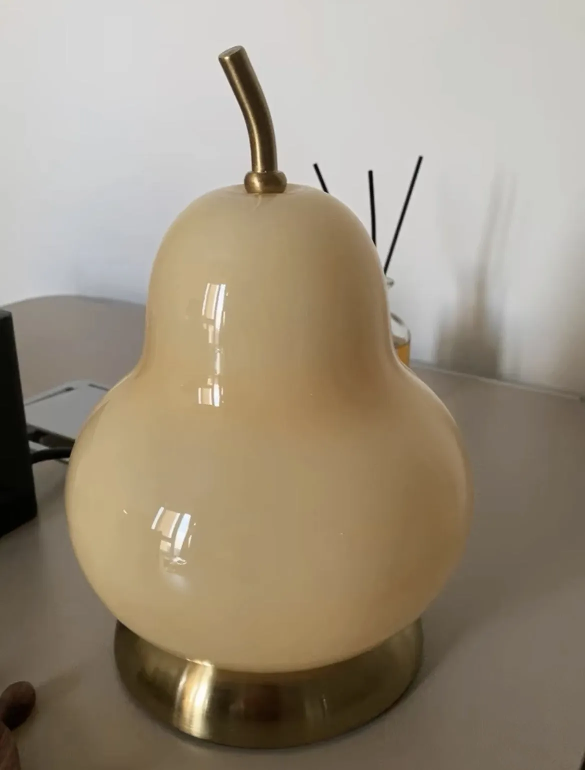 Pear Glass Cordless Table Lamp