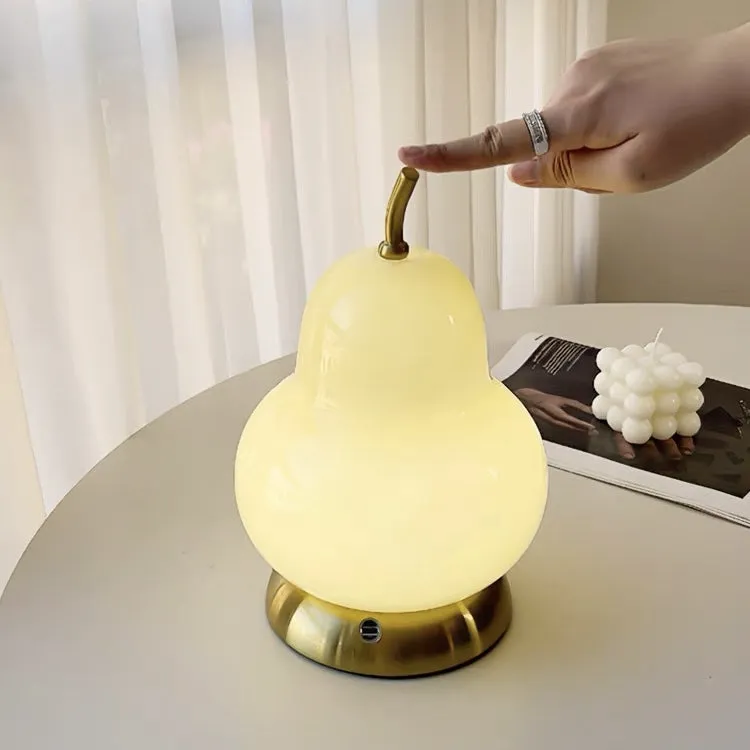 Pear Glass Cordless Table Lamp